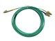 View product image Monoprice OM4 Fiber Optic Cable - LC/SC, UL, 50/125 Type, Multi-Mode, 10GB, OFNR, Aqua, 1m, Corning - image 1 of 1