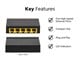 View product image Monoprice 5-Port 10/100/1000Mbps Gigabit Ethernet Unmanaged Switch - image 3 of 6