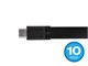 View product image Monoprice Flat USB Type-C to Type-C 3.2 Gen1 Charge and Sync Cable, 5Gbps, 3A, Black, 3ft, 10 Pack - image 2 of 4