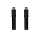 View product image Monoprice Flat USB Type-C to Type-C 3.2 Gen1 Charge and Sync Cable, 5Gbps, 3A, Black, 6ft, 10 Pack - image 3 of 4