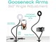 View product image Selfie Ring Light with 24&#34; Gooseneck Stand & Cell Phone Holder, clip on for Live-Streaming Phone Mount and Light Kit - image 3 of 5