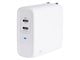View product image Monoprice USB-C Charger, 68W 2-port PD GaN Technology Foldable Wall Charger White, Power Delivery for MacBook Pro/Air, iPad Pro, iPhone 12/11/Pro/Max/XR/XS/X, Pixel, Galaxy, and More - image 1 of 6