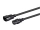 View product image Monoprice Heavy Duty Power Cable - IEC 60320 C14 to IEC 60320 C15, 14AWG, 15A, SJT, 125V, Black, 1ft - image 1 of 6