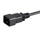 View product image Monoprice Power Cord - IEC 60320 C20 to IEC 60320 C13, 14AWG, 15A, 3-Prong, Black, 1ft - image 4 of 6