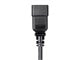 View product image Monoprice Power Cord - IEC 60320 C20 to IEC 60320 C13, 14AWG, 15A, 3-Prong, Black, 1ft - image 5 of 6