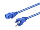 View product image Monoprice Power Cord - NEMA 5-15P to IEC 60320 C13, 14AWG, 15A/1875W, 3-Prong, Blue, 1ft - image 2 of 6