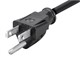 View product image Monoprice Right Angle Power Cord - NEMA 5-15P to Right Angle IEC 60320 C13, 18AWG, 10A/1250W, SVT, 125V, Black, 2ft - image 1 of 6