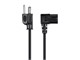 View product image Monoprice Right Angle Power Cord - NEMA 5-15P to Right Angle IEC 60320 C13, 18AWG, 10A/1250W, SVT, 125V, Black, 2ft - image 5 of 6