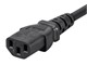 View product image Monoprice Extension Cord - IEC 60320 C14 to IEC 60320 C13, 16AWG, 13A/1625W, 125V, 3-Prong, SJT, Black, 1ft - image 3 of 6
