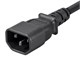 View product image Monoprice Extension Cord - IEC 60320 C14 to IEC 60320 C13, 16AWG, 13A/1625W, 125V, 3-Prong, SJT, Black, 1ft - image 4 of 6