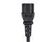 View product image Monoprice Extension Cord - IEC 60320 C14 to IEC 60320 C13, 16AWG, 13A/1625W, 125V, 3-Prong, SJT, Black, 1ft - image 5 of 6