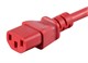View product image Monoprice Extension Cord - IEC 60320 C14 to IEC 60320 C13, 16AWG, 13A/1625W, 125V, 3-Prong, SJT, Red, 1ft - image 5 of 6