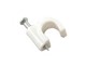 View product image round cable clip cable clip 8mm Nail-in Clip for RG6 White 100pack - image 1 of 3