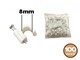 View product image round cable clip cable clip 8mm Nail-in Clip for RG6 White 100pack - image 2 of 3