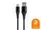 View product image Monoprice AtlasFlex Series Durable USB 2.0 Type-C to Type-A Charge and Sync Kevlar-Reinforced Nylon-Braid Cable, 1.5ft/3ft/6ft, Black - 3 Pack - image 2 of 6