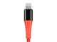 View product image Monoprice AtlasFlex Series Durable Apple MFi Certified Lightning to USB Type-A Charge and Sync Kevlar-Reinforced Nylon-Braid Cable, 6ft, Red - 3 Pack - image 5 of 6