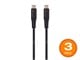 View product image Monoprice AtlasFlex Series Durable USB 2.0 Type-C Charge and Sync Kevlar Reinforced Nylon-Braid Cable, 5A/100W, 10ft, Black - 3 Pack - image 1 of 6
