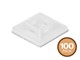 View product image Monoprice Self Adhesive Cable Tie Mounts with Mounting Hole, 0.75x0.75 in, 100 pcs/pack, White, ABS Type Approval - image 1 of 4