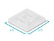 View product image Monoprice Self Adhesive Cable Tie Mounts with Mounting Hole, 0.75x0.75 in, 100 pcs/pack, White, ABS Type Approval - image 4 of 4
