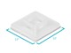 View product image Monoprice Self Adhesive Cable Tie Mounts with Mounting Hole, 1.09x1.09 in, 100 pcs/pack, White, ABS Type Approval - image 4 of 4