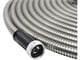 View product image 50 Foot Garden Hose Stainless Steel Metal Water Hose Tough & Flexible, Lightweight, Crush Resistant Aluminum Fittings, Kink & Tangle Free, Rust Proof, Easy to Use & Store - image 3 of 4