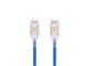 View product image Monoprice SlimRun Cat6A Ethernet Patch Cable - Snagless, Double Shielded, Component Level, CM, 30AWG, 1ft, Blue - image 2 of 4