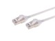 View product image Monoprice SlimRun Cat6A Ethernet Patch Cable - Snagless, Double Shielded, Component Level, CM, 30AWG, 2ft, White - image 1 of 4