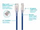 View product image Monoprice Cat6A 25ft Blue Component Level Patch Cable, Double Shielded (S/FTP), 30AWG, 10G, CM Pure Bare Copper, Snagless RJ45, SlimRun Series Ethernet Cable - image 3 of 4