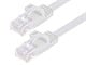 View product image Monoprice Cat6 7ft White Flat Patch Cable, UTP, 30AWG, 550MHz, Pure Bare Copper, Snagless RJ45, Flexboot Series Ethernet Cable - image 1 of 4