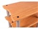 View product image Monolith by Monoprice Heavy Duty Double-Wide 3-Tier AV Stand, 47.2&#34; Wide, Maple - image 4 of 5
