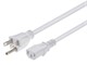 View product image Monoprice Power Cord - NEMA 5-15P to IEC 60320 C13, 18AWG, 10A, 125V, 3-Prong, White, 2ft - image 1 of 6