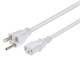 View product image Monoprice Power Cord - NEMA 5-15P to IEC 60320 C13, 14AWG, 15A, 3-Prong, White, 6ft - image 1 of 6