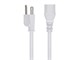 View product image Monoprice Power Cord - NEMA 5-15P to IEC 60320 C13, 14AWG, 15A, 3-Prong, White, 6ft - image 2 of 6