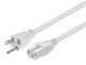 View product image Monoprice Heavy Duty Power Cord - NEMA 5-15P to IEC 60320 C15, 14AWG, 15A, SJT, 125V, White, 8ft - image 1 of 6