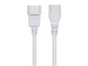 View product image Monoprice Extension Cord - IEC 60320 C14 to IEC 60320 C13, 18AWG, 10A, 3-Prong, SJT, White, 2ft - image 2 of 6