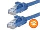 View product image Monoprice Cat6 10ft Blue 12-Pk Patch Cable, UTP, 24AWG, 550MHz, Pure Bare Copper, Snagless RJ45, Flexboot Series Ethernet Cable - image 1 of 5