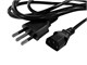 View product image Monoprice Power Cord - CEI 23-50 (Italy) to IEC 60320 C13, H05VV-F 3G 1.0mm?, 10A, 3-Prong, Black, 6ft - image 2 of 3