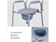 View product image 3-in-1 Folding Bedside Commode, Heavy Duty Steel, Toilet Seat Chair Clip on Seat, Raised Toilet Seat, Height Adjustable, Porta Potty for Adults - Portable Toilet for Camping - image 3 of 6