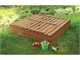 View product image Kids Large Wooden Sandbox, 2 Convertible Foldable Bench Seats, Sand Protection, Bottom Liner, for Backyard, Outdoor Play  - image 5 of 6