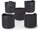View product image 5 Gallon Plant Grow Bags 5-Pack Heavy Duty Thickened Non-Woven Aeration Planting Fabric Pot Container with 2 Strap Handles Felt Fabric for Garden and Planting, Black  - image 1 of 6