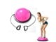 View product image Half Ball Balance Trainer Yoga Exercise Fitness Platform, Anti Slip for Stability, Core Workout Strength Training with 2 Resistance Strap Bands and Pump, Home Gym  - image 3 of 6