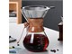 View product image Pour Over Coffee Maker with Reusable Double-layer Stainless Steel Filter, Coffee Dripper Brewer, Drip Glass Coffee Pot, High Heat Resistant Decanter, 28 Ounce, 6 Cup - image 1 of 6