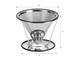 View product image Pour Over Coffee Dripper Slow Drip 304 Stainless Steel Coffee Filter Reusable Metal Cone Paperless Single Cup 1-2 Cup Coffee Maker with Non-slip Cup Stand  - image 3 of 6