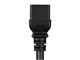 View product image Monoprice Heavy Duty Extension Cord - IEC 60320 C20 to IEC 60320 C19, 12AWG, 20A/2500W, SJTW, 250V, Black, 6ft - image 5 of 6