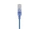 View product image Monoprice Cat6A 6in Blue Patch Cable, UTP, 30AWG, 10G, Pure Bare Copper, Snagless RJ45, SlimRun Series Ethernet Cable - image 2 of 4