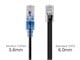View product image Monoprice SlimRun Cat6A Ethernet Patch Cable - Snagless RJ45, Stranded, 550Mhz, UTP, Pure Bare Copper Wire, 10G, 30AWG, 7ft, Black, 1-Pack - image 3 of 4