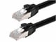 View product image Monoprice Cat6A 1ft Black PoE Patch Cable, 100W, PoE ++ (IEEE 802.3af/at/bt), UTP, 22AWG, 500MHz, Stranded Pure Bare Copper, Shielded RJ45, Ethernet Cable - image 1 of 6