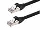 View product image Monoprice Cat6A 7ft Black Outdoor Patch Cable, Double Shielded (S/FTP), PE+PVC, 26AWG, 500MHz, Pure Bare Copper, Snagless RJ45, Flexboot Series Ethernet Cable Black - image 1 of 6