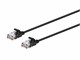 View product image Monoprice Cat6A 7ft Black Patch Cable, UTP, 34AWG, 10G, CM Pure Bare Copper, Snagless RJ45, Micro SlimRun Flat Series Ethernet Cable Black - image 4 of 6