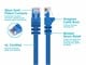 View product image Monoprice Cat5e Ethernet Patch Cable - Snagless RJ45, Stranded, 350MHz, UTP, Pure Bare Copper Wire, 24AWG, 0.5ft, Blue - image 3 of 3